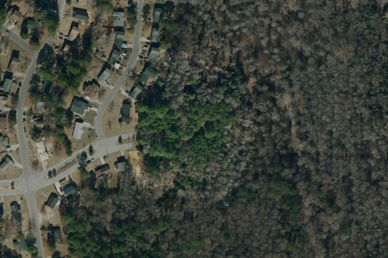 W Cochran Dr — aerial view with approximate parcel outline